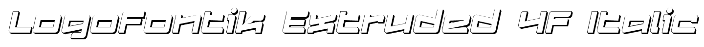 Logofontik Extruded 4F Italic font